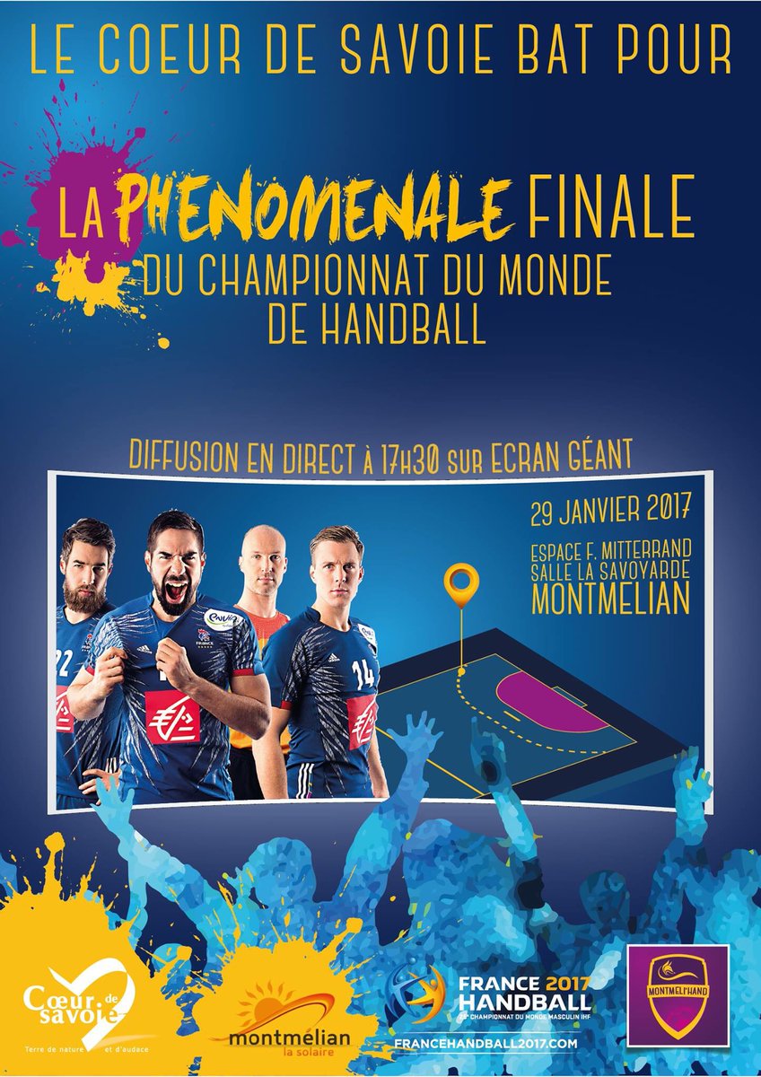 Montmelihand's tweet photo. Amateur de grandes émotions ? Vibrons ENSEMBLE pour @FRAHandball à l'occasion de cette Phénoménale Finale. Dim.17h30, direction MONTMELIAN ! https://t.co/NaEzH7cKOT