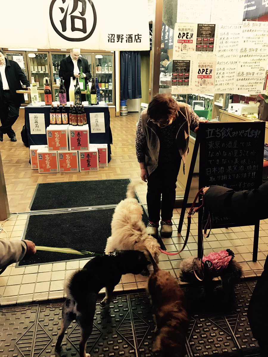 沼野酒店 赤羽の日本酒好き酒屋 閉店 ついに沼野酒店は 犬の集会場になりました 30円で魚肉ソーセージも販売しております お散歩コースに是非一度 沼野酒店 犬 お散歩 お散歩コース 集会場 本日4匹 来店