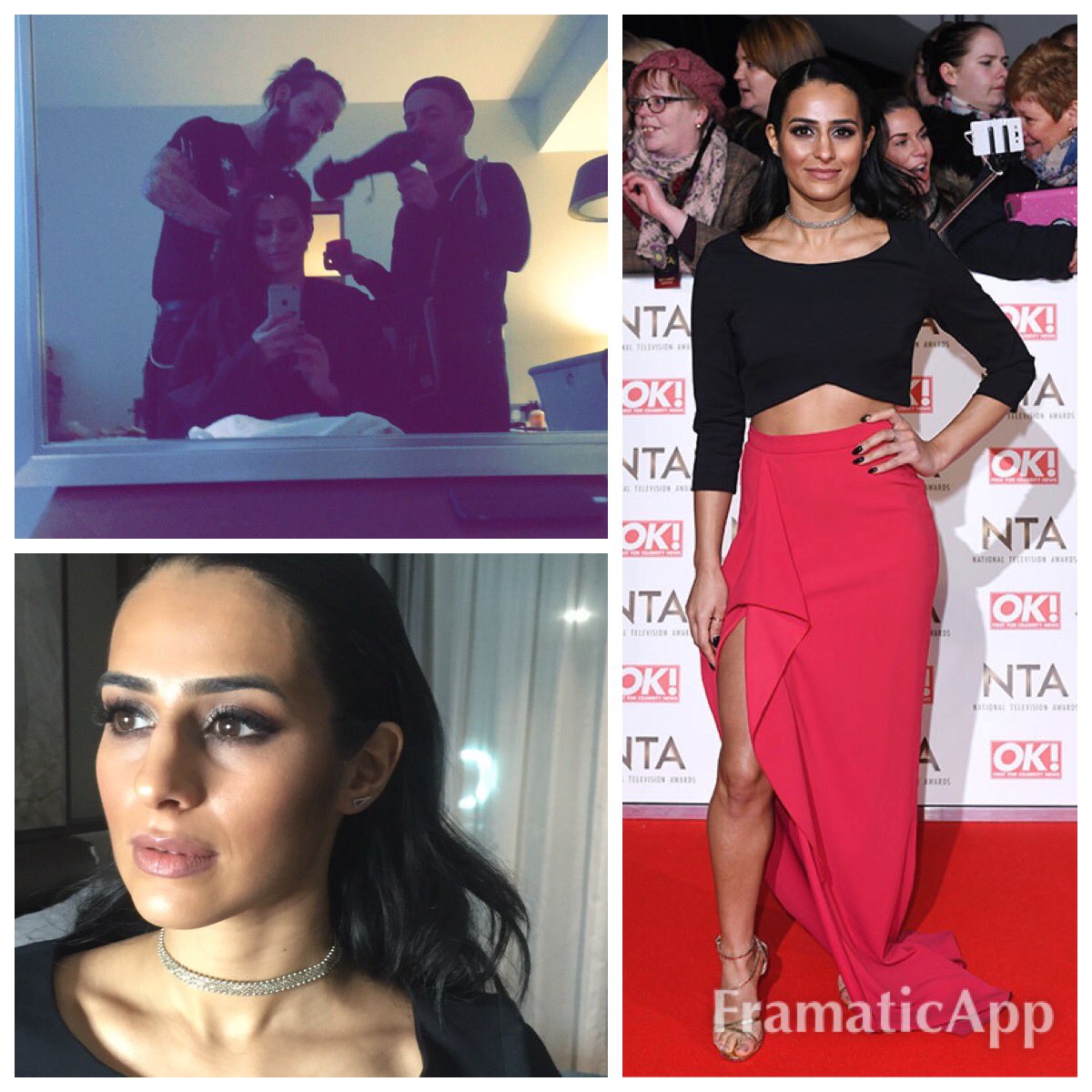 SairKhan's tweet photo. NTAs! Dress @suzanneneville Hair Steve Barnes Makeup @SallyRoweMUA Nails @BeautyRulesHale https://t.co/0fC60bi0hy