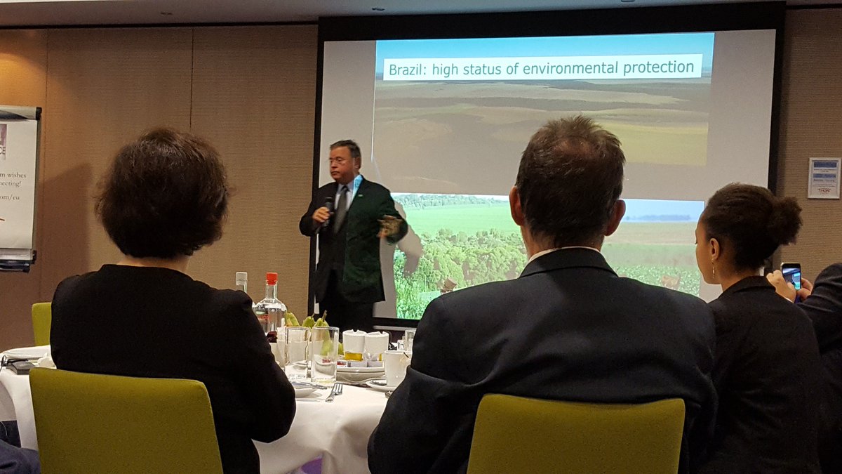 Interesting <a href="/Brazil_Belgium/">Info Brascam</a> seminar with Minister @blairomaggi, confirming the strength &amp; growth of Brazilian agriculture&amp;livestock #Brasil