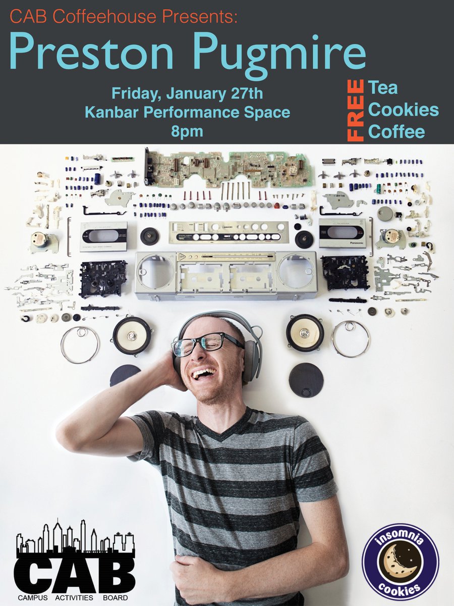 JeffersonEFCAB's tweet photo. TONIGHT, Preston Pugmire, known for his song looping, will be performing in Common Thread at 8pm! FREE refreshments and a great night! https://t.co/FIGETQXmsE