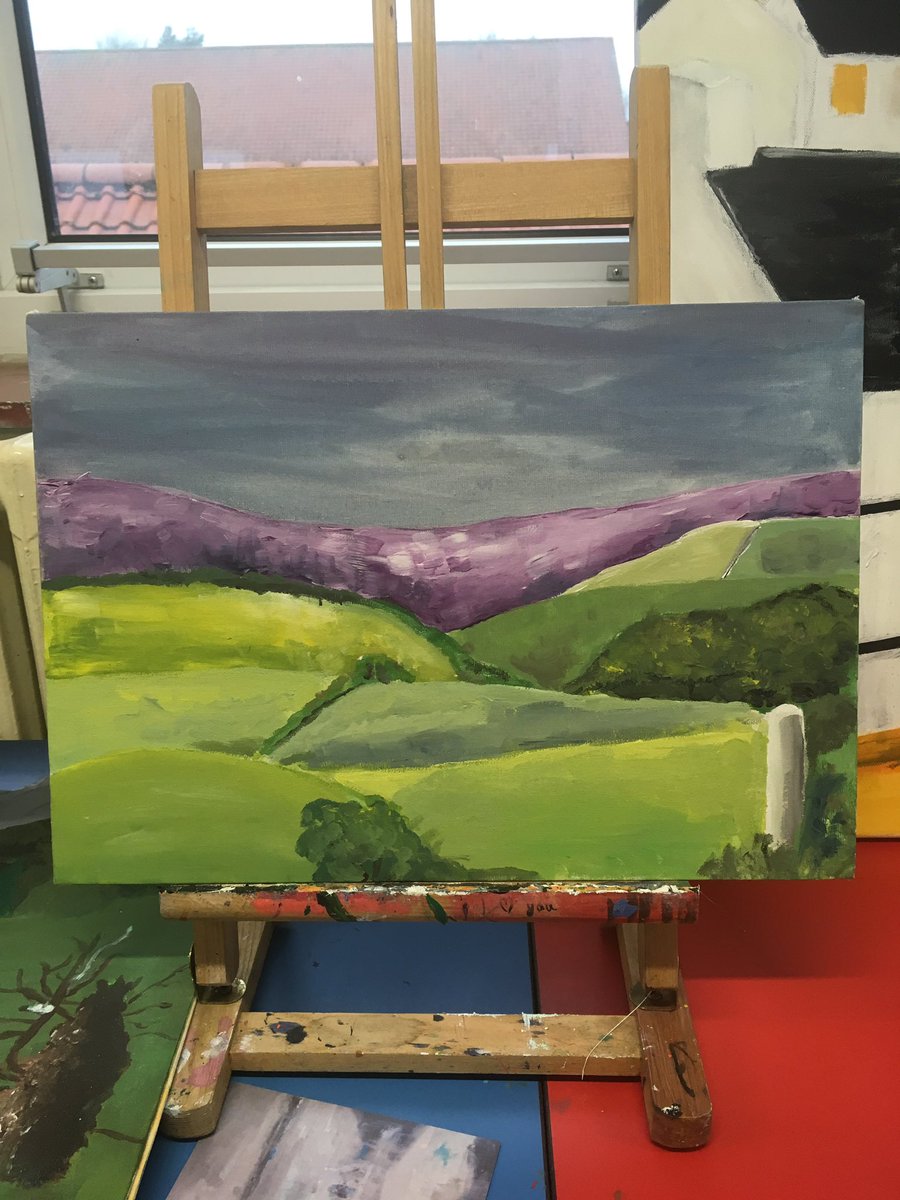 ArtRyedale's tweet photo. Year 9 Hockney project. #acrylic #Hockney #landscape https://t.co/aLeJhSFVpy