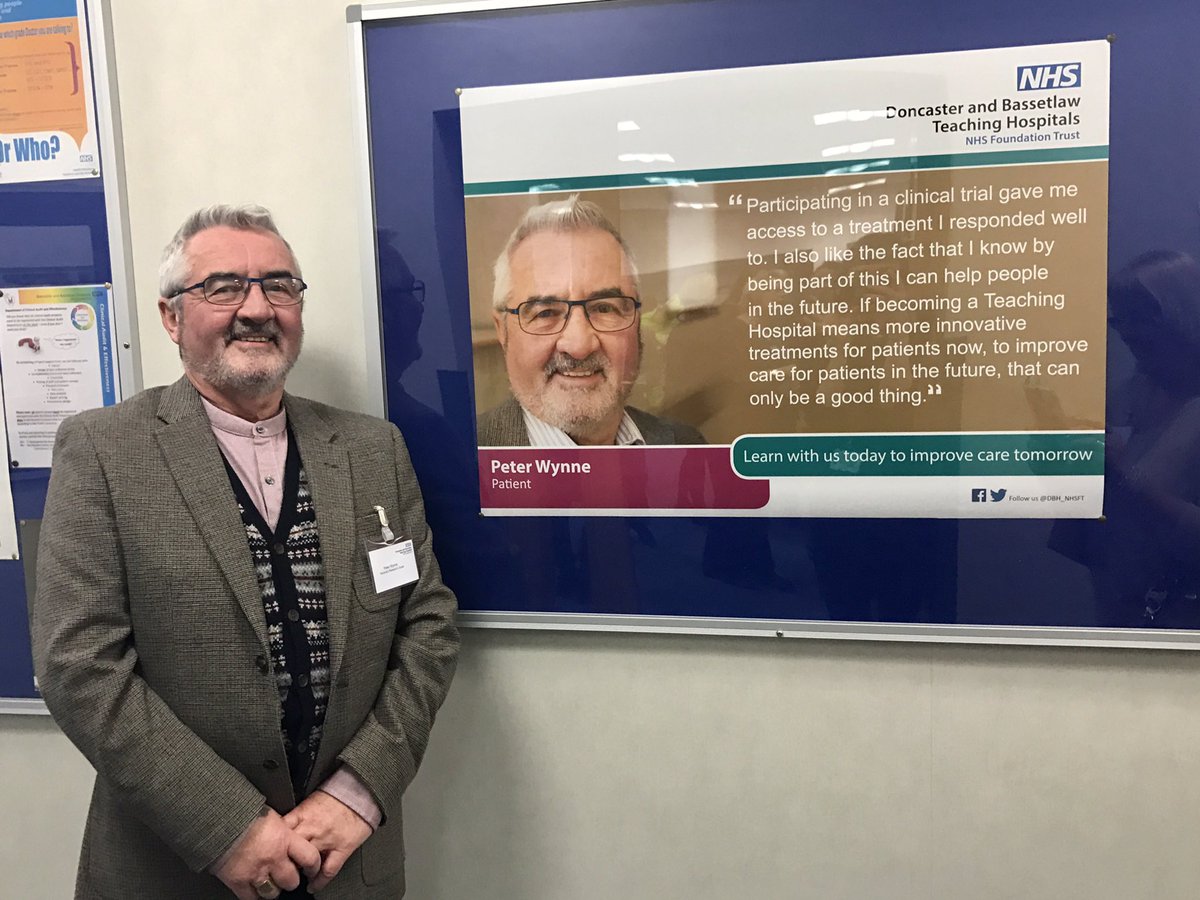 DBH_NHSFT's tweet photo. Great to see Peter, one of our #clinicalTrials patients at the #dbthlaunch today! https://t.co/rNxb3ulZBX