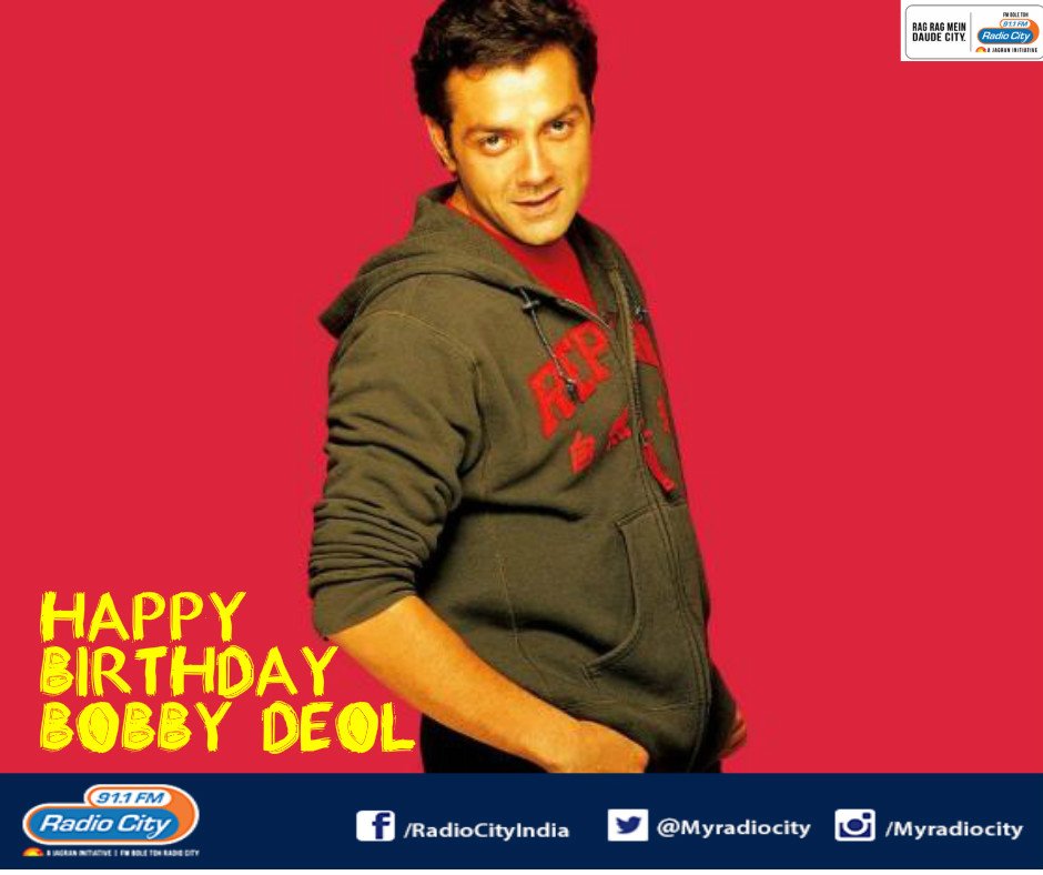 Radio City Wishes a very Happy Birthday to Bobby Deol..!!    