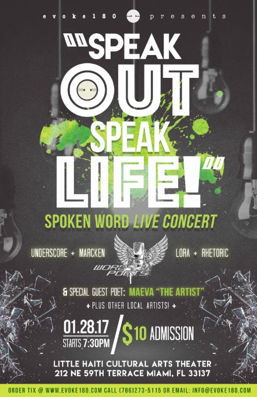 Evoke180's tweet photo. One day away from a night of spoken word and music, and live band. #evoke180 #miamilife https://t.co/MP8nfbCVXH https://t.co/B2T6ITUg7n