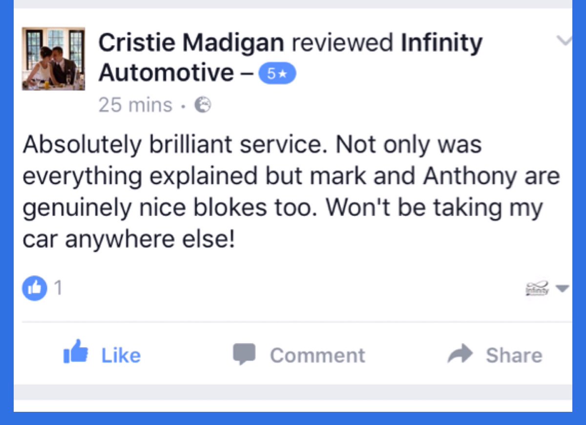 infinityautomot's tweet photo. Big thanks to our new customer for our great Facebook review 👍 https://t.co/Hshc0tWRKB