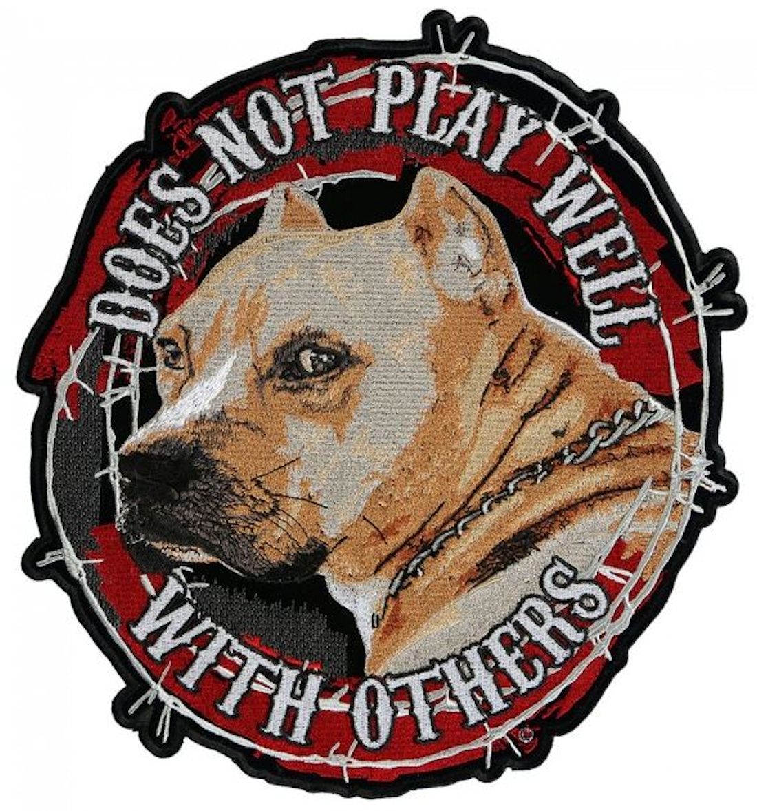 Biker_Patches's tweet photo. Does not play well with others #Pitbull #BikerPatch comes in two sizes
https://t.co/ZvzY4wrM3h https://t.co/s7n34jeeoe