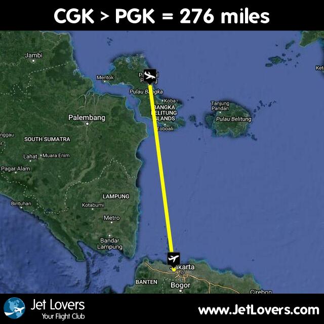 muktung's tweet photo. My flight #35 on #JetLovers: CGK > PGK - another 276 miles in the air! https://t.co/r7NGWOXRJY https://t.co/zmyCndfBcW