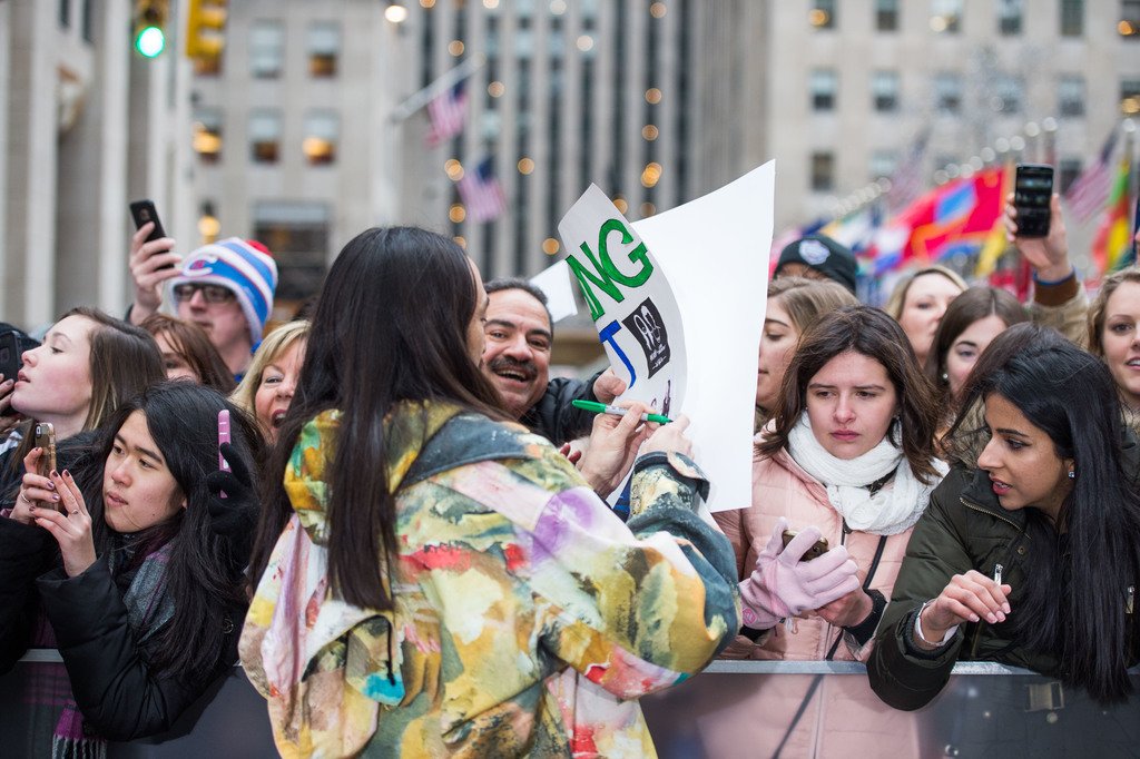TODAYshow's tweet photo. .@steveaoki and @Louis_Tomlinson were welcomed to the TODAY plaza with some of the loudest screams we've ever heard! https://t.co/kcPK9vYITO