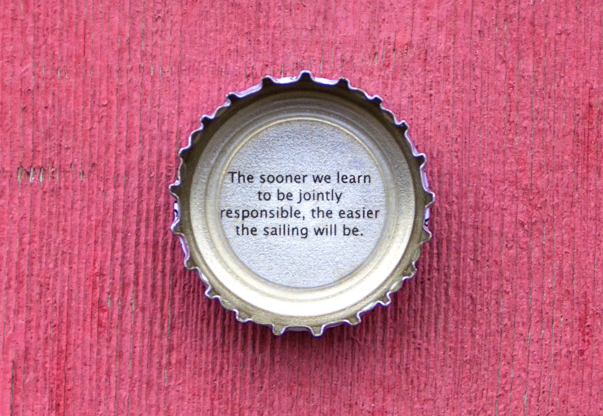 BONVIVSeltzer's tweet photo. "The sooner we learn to be jointly responsible, the easier the sailing will be." #SpikedResolutions2017 #SpeakInCaps https://t.co/j2BMAzDH7c