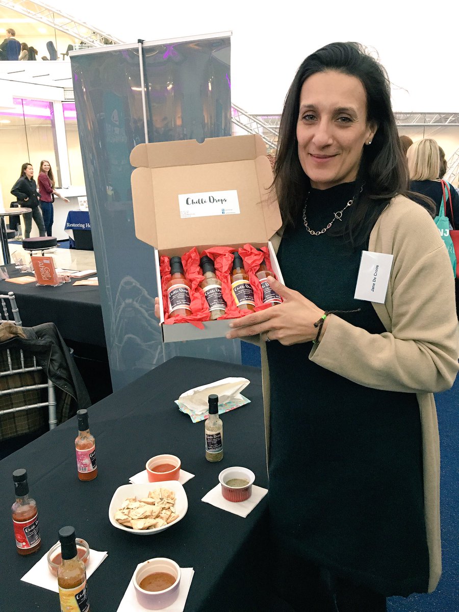 DrivenWomanNetw's tweet photo. There's a saucy minx in the Village of Doers - @chillidrops! Come say hi to Jane and taste her award-winning 🌶 sauce! #FestivalofDoers https://t.co/wQuyQ9wx1i