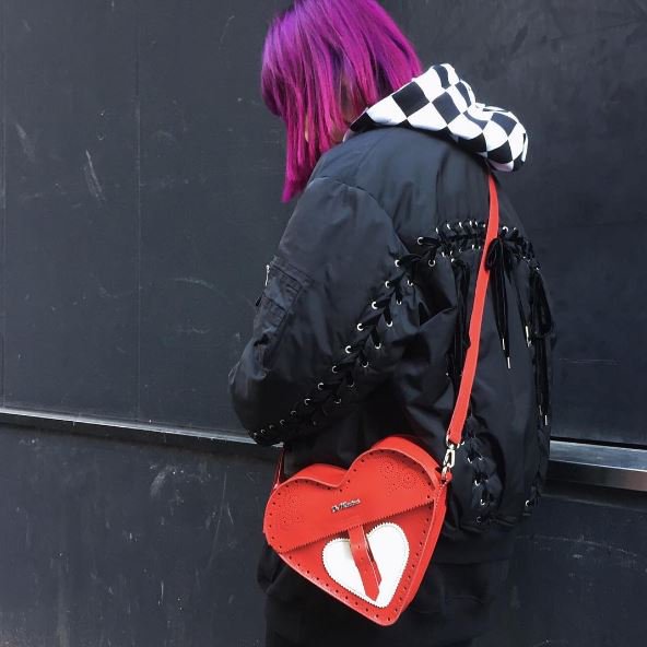 dr martens red heart bag