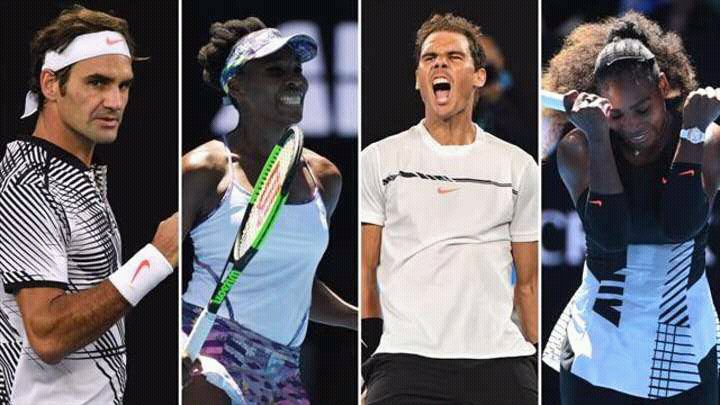 sofke_97's tweet image. 4 legends 2 finals #AusOpen2017