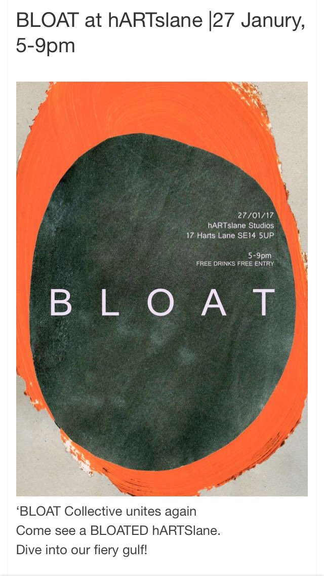Come to see a BLOATED hARTslane tonight! With BLOAT collective, 5-9pm