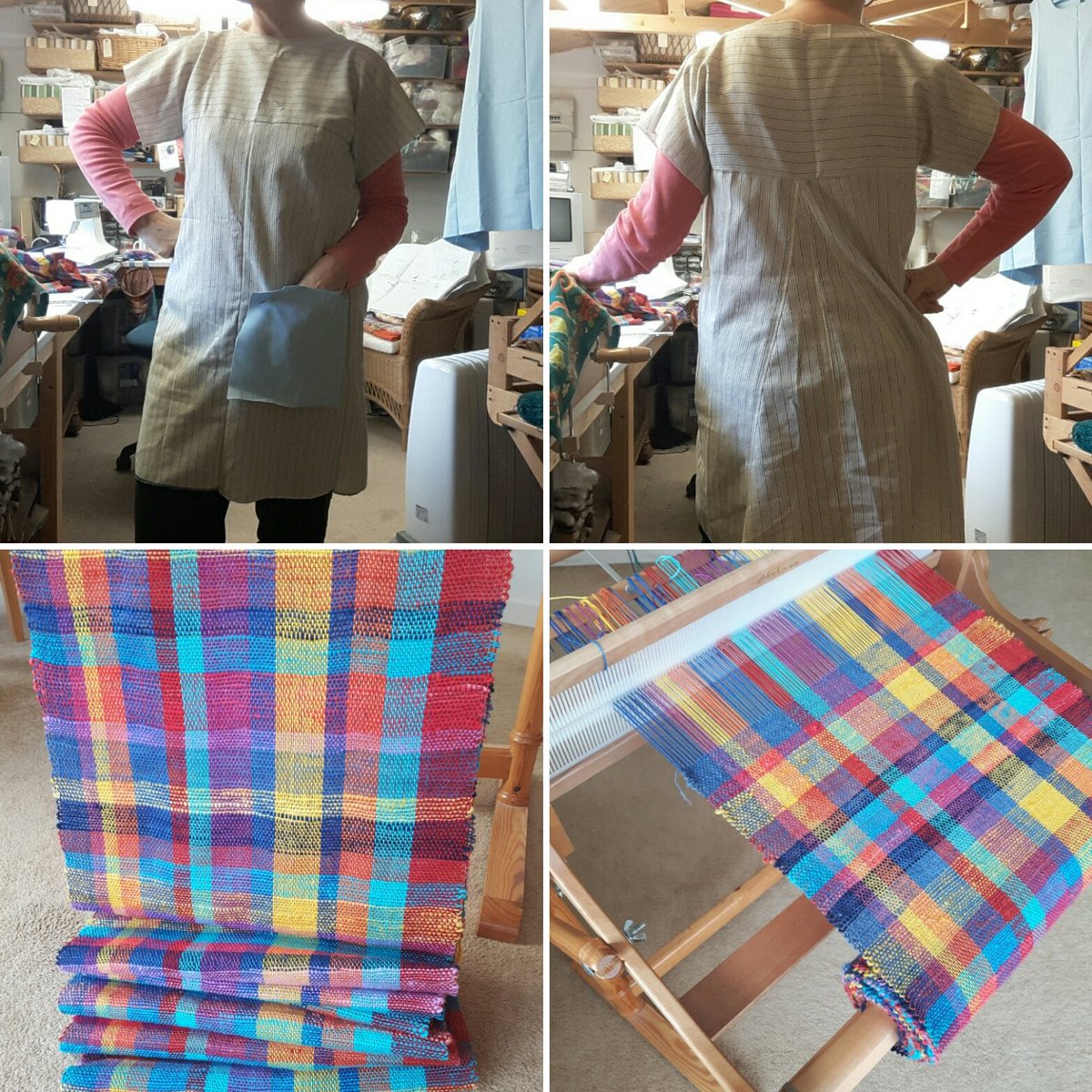 getweaving's tweet image. I'm designing a pattern for this fabric, narrow panels need a gusset so I've put it in the back- perfect! DR003 available soon, see profile