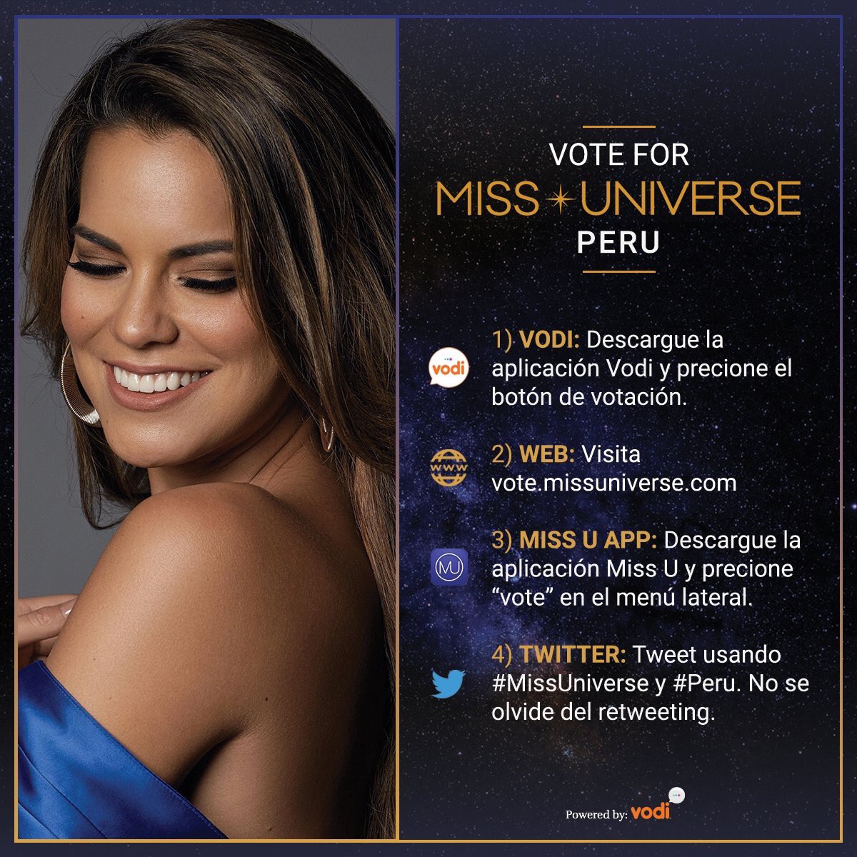 ApoyoPeruReinas's tweet image. Sigamos votando !! Vota por Valeria , vota por Perú !🇵🇪 #MissUniverse #Peru