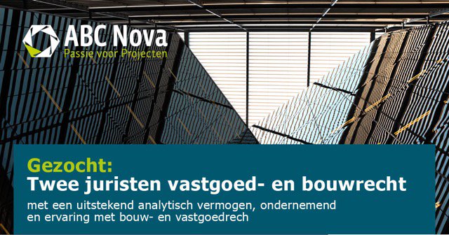Voor ons hoofdkantoor #Nieuwegein zijn wij op zoek naar twee #juristen vastgoed- en bouwrecht. Meer informatie -> wp.me/P3WNRB-1ey