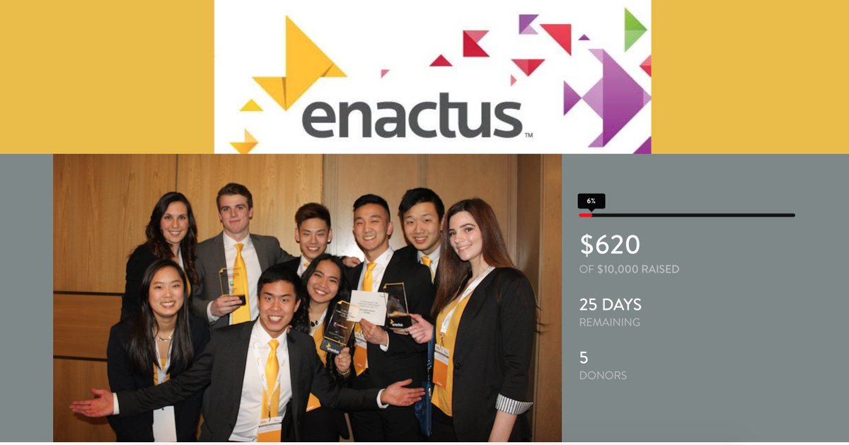 Enactus BCIT is heading to the Enactus Canada Regional Exposition in Calgary and we need your support! To donate: …-to-regionals-2017-04205.causevox.com
