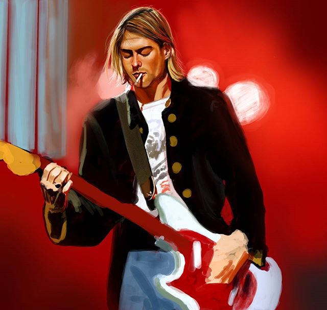 #FanArtFriday 🎨  @aedelstanart Submit your original art using #KurtCobainArt on Instagram for a chance to be featured!