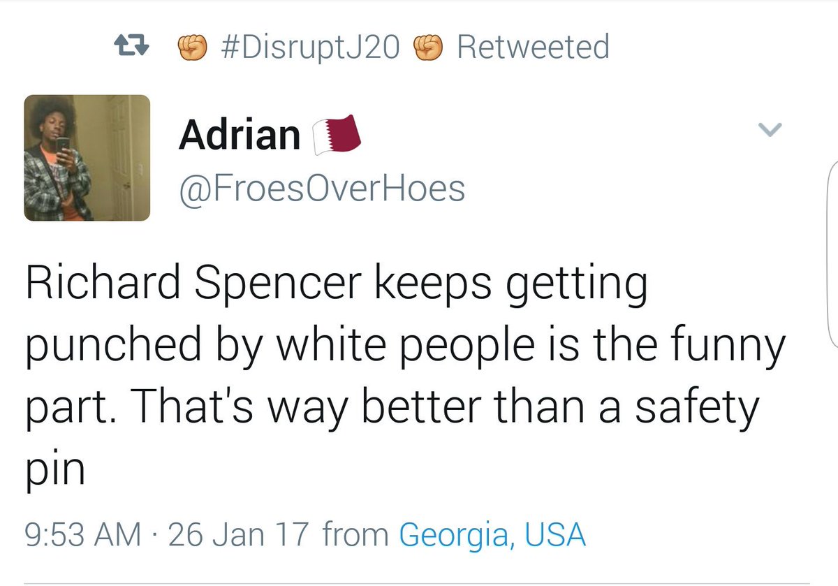 DominicTullipso's tweet photo. .@DisruptJ20 endorsing violence. Sickening. This divisiveness needs to end. Join #DemandProtest, not #DisruptJ20. Link in bio. https://t.co/xDEs5ev8oL