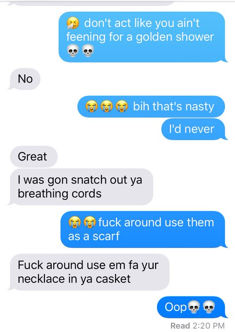 Typa convos I be having 😂😂😂 https://t.co/4YbiLEHGPG