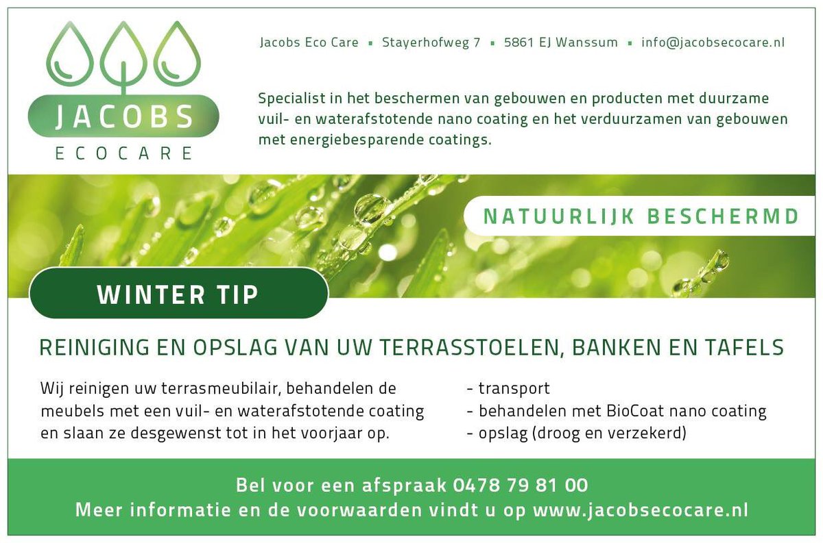 #bescherming #terrasmeubels #banken #stoelen #tafels
