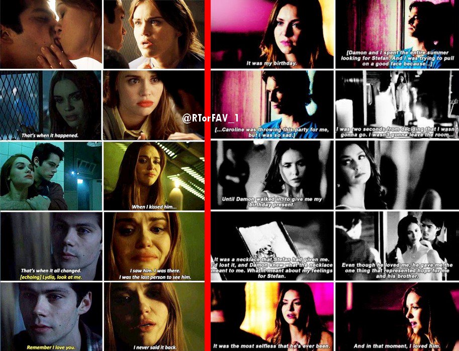 RTorFAV_1's tweet photo. REQUESTED 
RT for Lydia: "I never said it back." 
LIKE for Elena: "And in that moment, I loved him." https://t.co/C7qiwWPR3W