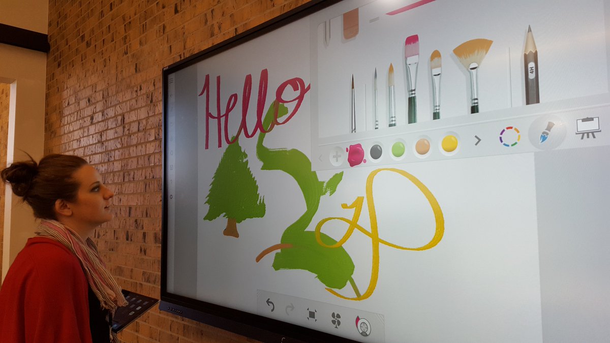 jeffcoedtech's tweet photo. Collaborating at #ColoETC with other #edtech leaders in our state at ThinkSpace. Loving this innovative workspace like this digital canvas. https://t.co/YsjeX1qI9X
