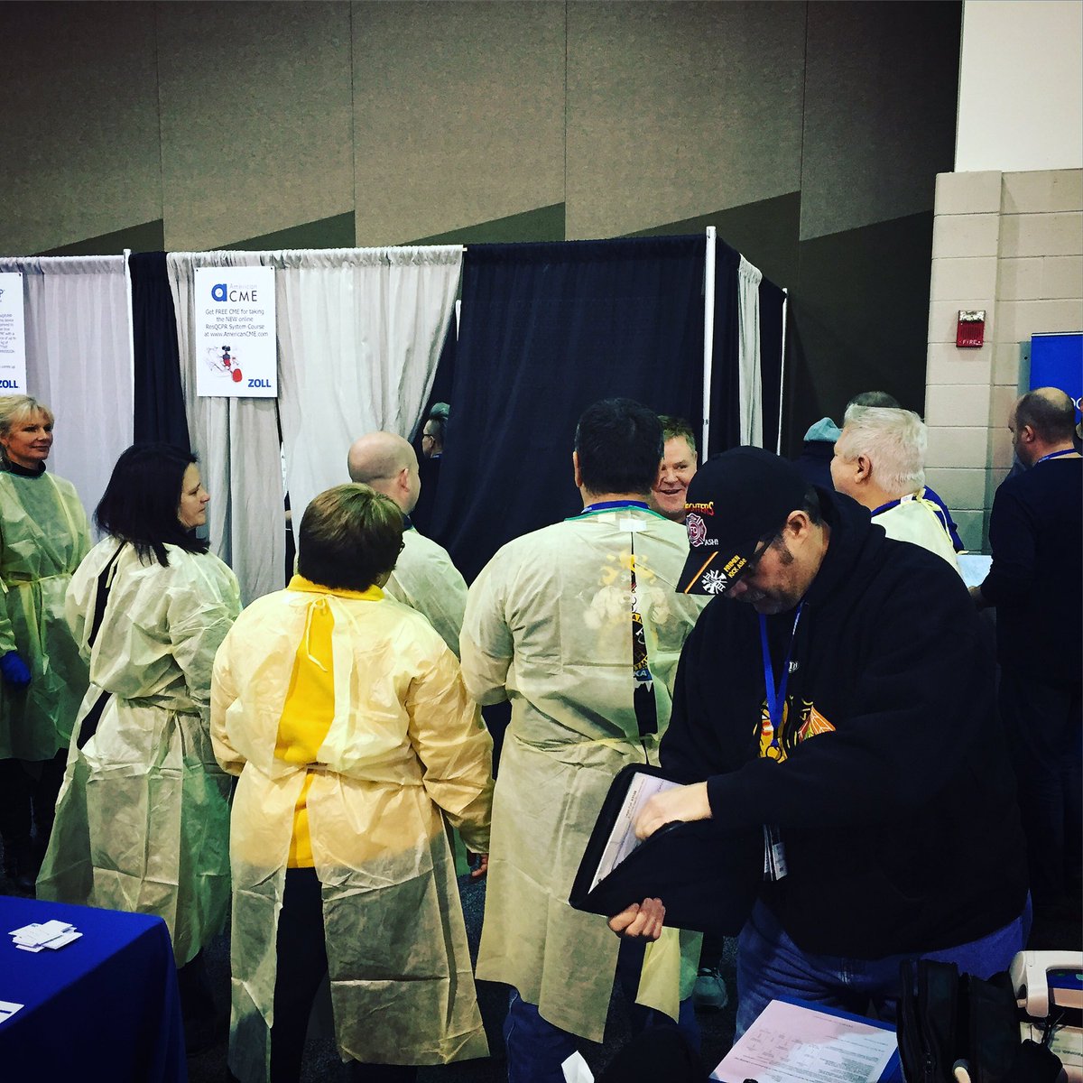 bigGermanMike's tweet photo. Fantastic turn out so far at the @zollemsfire #ResQCPR Cadaver experience at @WEMSA. Come see us at booth 406. #WEMSA #CPR #FOAMems #resus https://t.co/RxSzuIYqdH