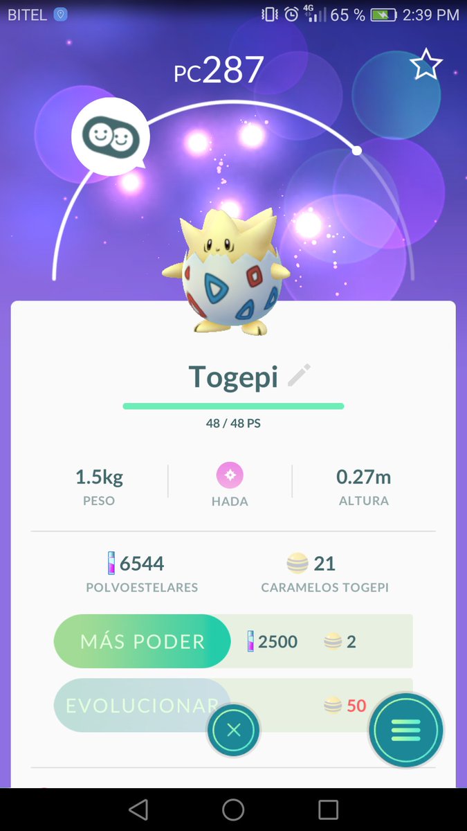 Jorge_Nunez23's tweet photo. #FirstCatch2017 #PokemonGetUpAndGO @PokemonGoApp @PokemonGOespana Togepi 😊 https://t.co/Rp5urMiUtS