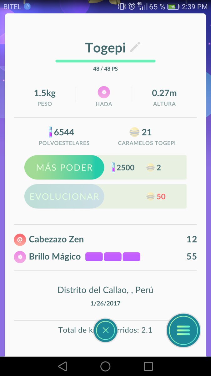 Jorge_Nunez23's tweet photo. #FirstCatch2017 #PokemonGetUpAndGO @PokemonGoApp @PokemonGOespana Togepi 😊 https://t.co/Rp5urMiUtS