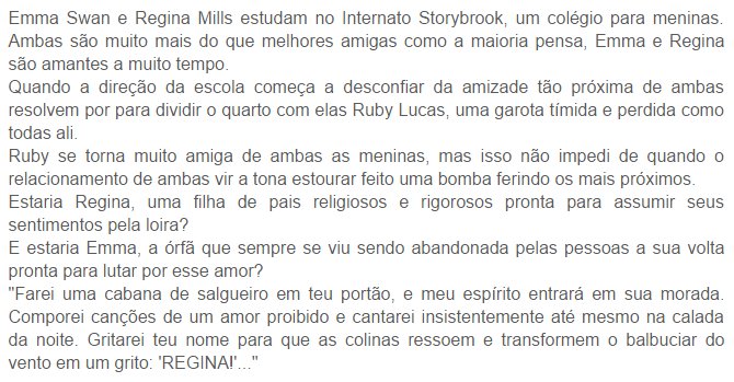 SwanquenFanfics's tweet photo. LOUCAS E PERDIDAS 
Nyah: https://t.co/R1dHoUub9d
#Swanqueen https://t.co/qNnHh2JM46