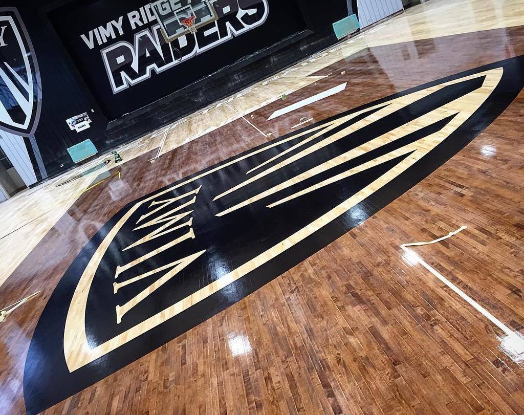 VimyAcademy's tweet photo. Center court got some ink done yesterday. #vimyrenos #vimyproud #co https://t.co/u2JMxxLnS9