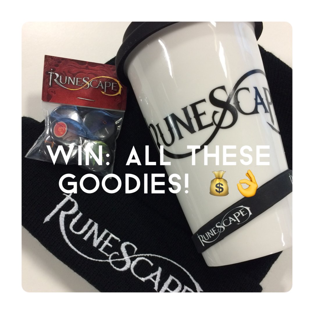 RuneScape's tweet image. Something to warm you up this Friday - it’s a Pay Day #FreeStuffFriday! 💰🎉😍

Just RT and follow to enter for a chance to win all this. Go!