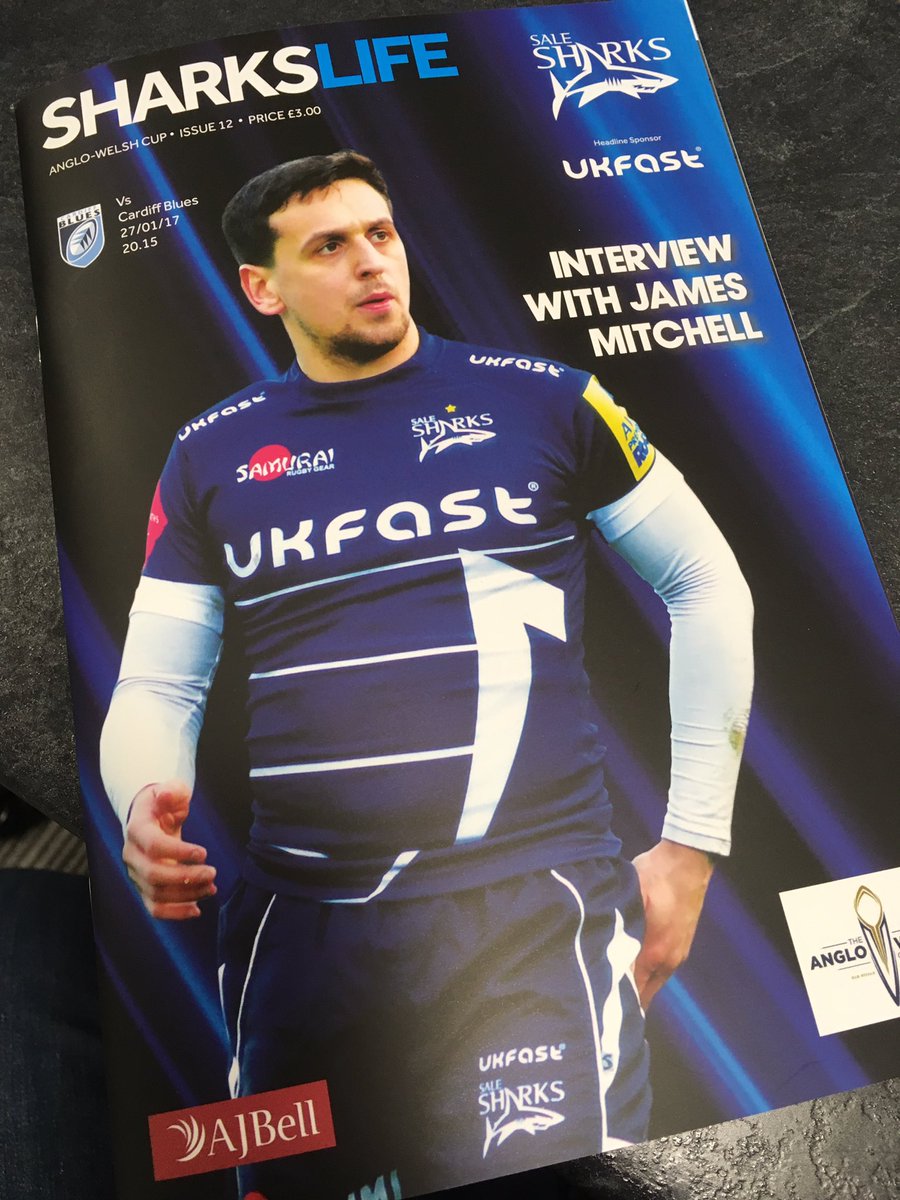 SaleSharksRugby's tweet photo. #SharksLife
Tonight's matchday programme features James Mitchell, get yours for £3! https://t.co/ZVBoDaZAMH