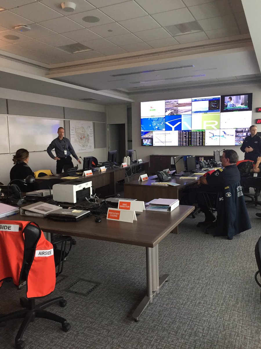 corinnebegg's tweet photo. #BCEHS Dispatch Supervisor team tour of the #YVR EOC to learn what goes on when the crazy happens. #alwayslearning #heroesbehindthescenes https://t.co/8Ar5cxOUkD