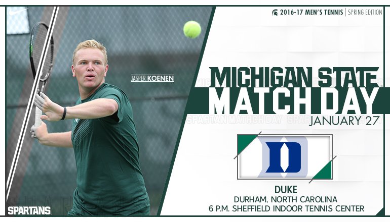 MSU_MTennis's tweet photo. Gameday! MSU takes on Duke tonight at 6 p.m.
Live Stats - https://t.co/eaMA0JM6wX https://t.co/nHSjERcHJl