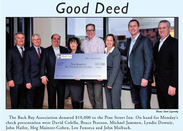 Back Bay Association (@bostonbackbay) on Twitter photo Thanks to <a href="/BostonGuardian/">The Boston Guardian</a> for sharing this pic of #BostonBackBay leaders presenting $10k to <a href="/PineStreetInn/">Pine Street Inn</a> for their work for our community Thanks to <a href="/BostonGuardian/">The Boston Guardian</a> for sharing this pic of #BostonBackBay leaders presenting $10k to <a href="/PineStreetInn/">Pine Street Inn</a> for their work for our community
