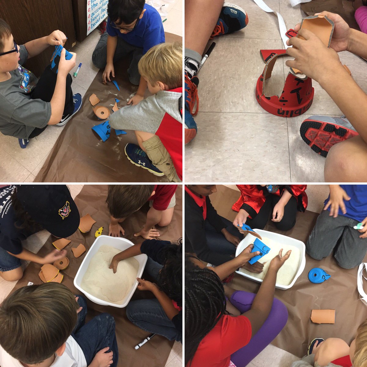 3rd grade archeologists discovering ancient artifacts! <a href="/SDHCMagnet/">HCPS Magnet Schools and Programs</a> <a href="/ibpyp/">IB PYP</a> #discoveries #whereweareinplaceandtime