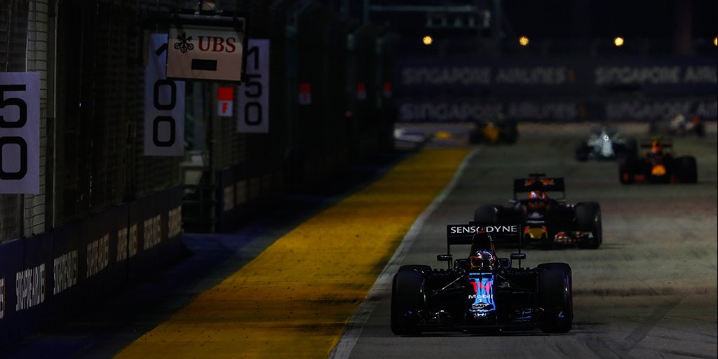 TeamMcLaren's tweet photo. It was true. The safety car really has been used at every #SingaporeGP. #MembersOnly https://t.co/nMqBvU20Og