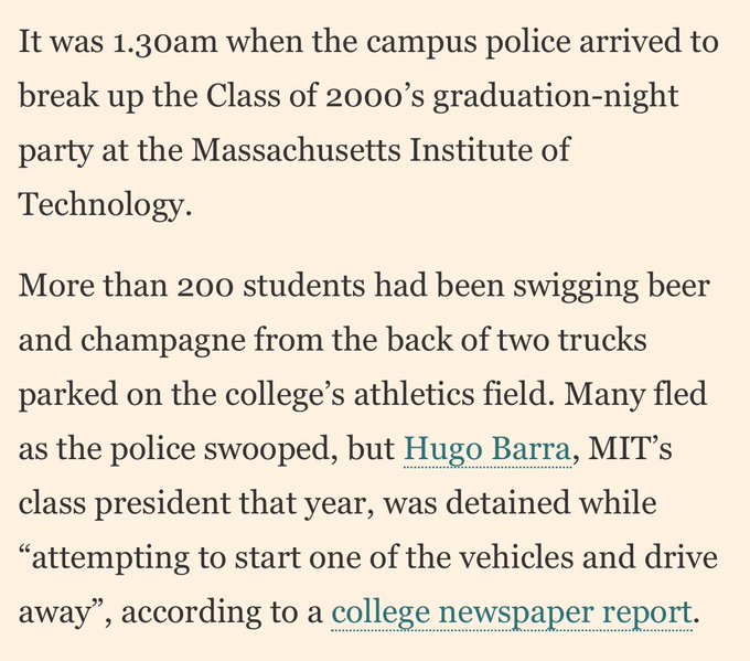 Hugo Barra: proof that getting busted by the police at a college party need not prevent a successful<a href="/tag/io17"class="tags"><span>#io17</span></a>