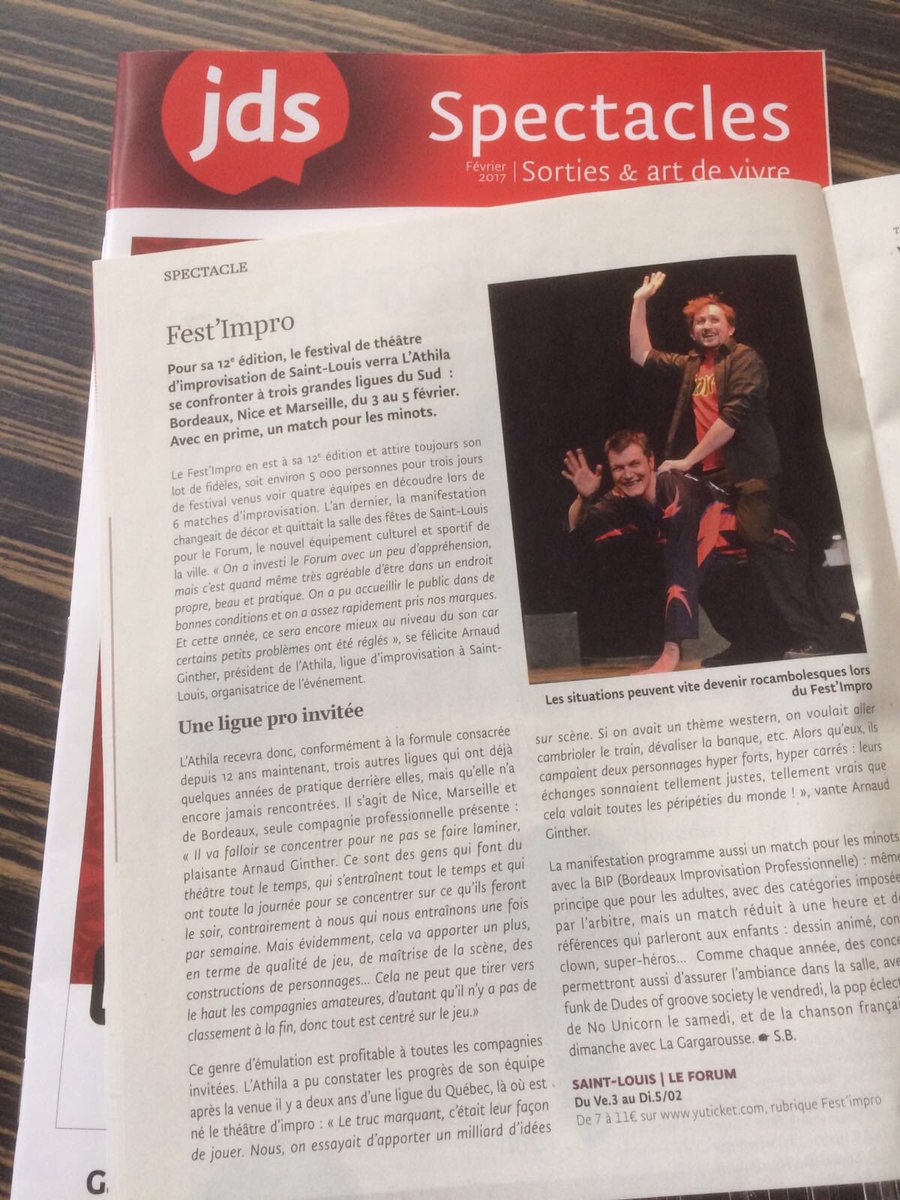 ATHILA_impro's tweet photo. Merci @jds_fr pour l'article et la promo pour le #festimpro 2017! Réservations: https://t.co/jMxA4iXGlT https://t.co/Qa2iIynq4C