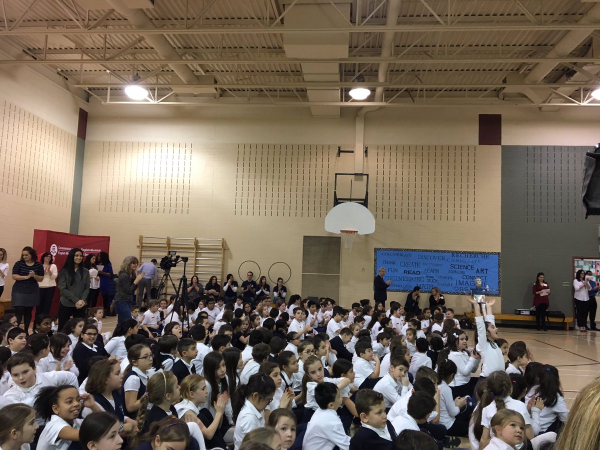 Hanging out with the kids of <a href="/EnglishMTL/">English Montreal School Board</a> this morning