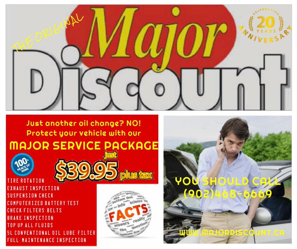 major_discount's tweet photo. Check out our Major Service Package for $39.95...Call us today 902 468 6669 https://t.co/5oK0KjHQPQ