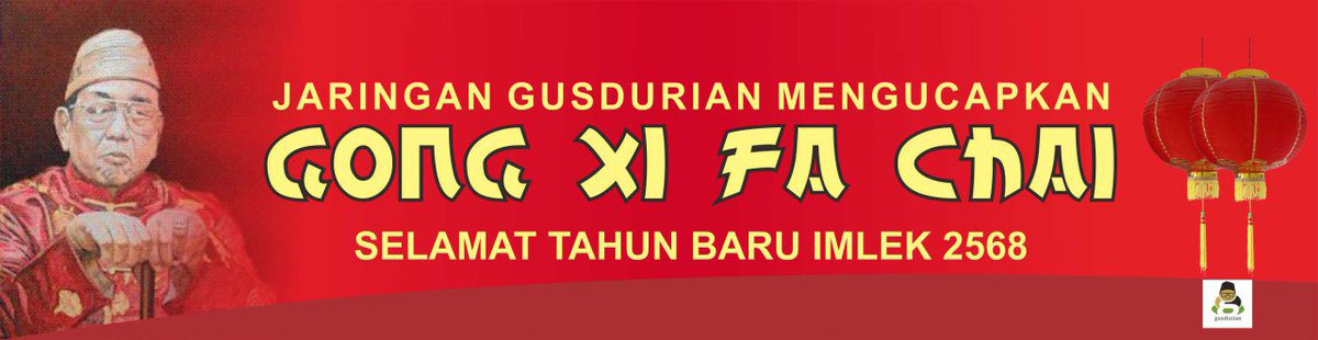 GUSDURians's tweet photo. Jaringan Gusdurian Mengucapkan Selamat Tahun Baru Imlek 2568. Gong Xi Fa Chai. #imlek https://t.co/SGc1lP9jTd