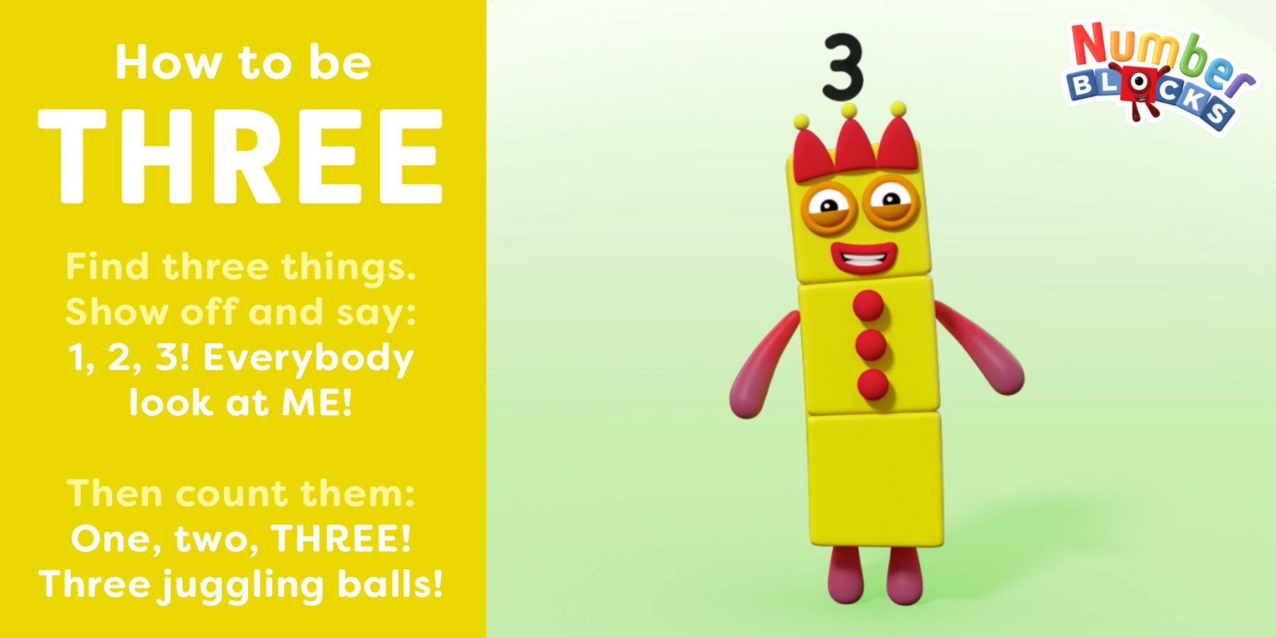Numberblocks On Twitter How To Be 3⃣ Find Three Things Show Off And