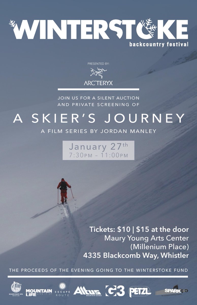 EscapeRouteCA's tweet photo. It's tonight! Join us for A Skier's Journey and the latest and greatest in backcountry gear to kick off @winterstokefest #winterstoke2017 https://t.co/S7TASbS4ph
