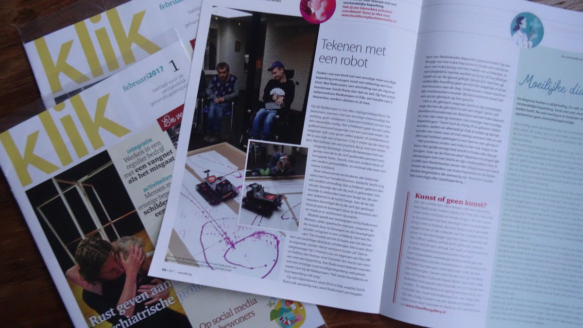 Aandacht voor Radicon Art in de Klik, editie februari. Leuk! #radiconart