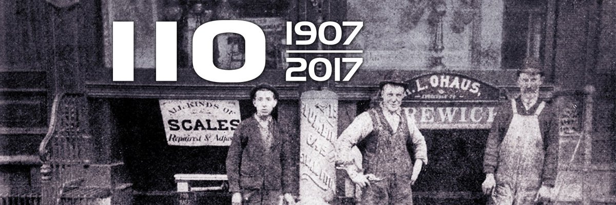 OHAUS_Corp's tweet photo. 2017 marks OHAUS' 110th anniversary! We appreciate your support over the years. https://t.co/5izp6pI1IC