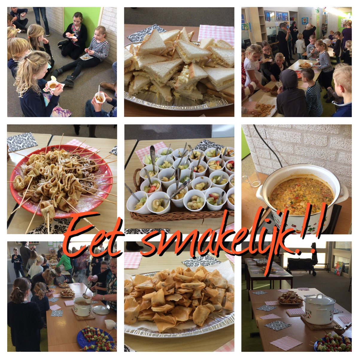 Vanmiddag was de school omgetoverd tot een restaurant! Alle leerlingen hebben iets lekkers gemaakt en natuurlijk geproefd. #samenwerking